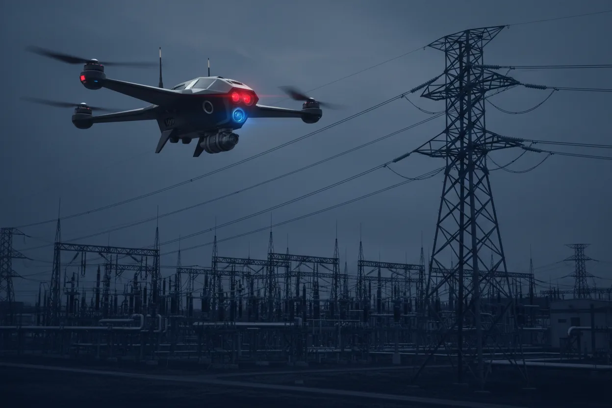 Autonomous ISR drone executing a self-directed mission over contested terrain